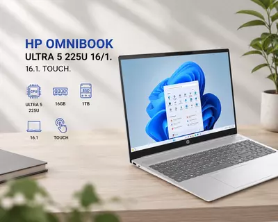 Ноутбук HP omnibook ultra 5 225u 16/1. 16.1. Touch