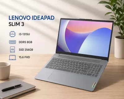 Ноутбук LENOVO IDEAPAD SLIM 3 / I3-1315U / DDR5 8GB / SSD 256GB / 15.6 FHD