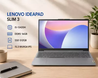 Ноутбук LENOVO IDEAPAD SLIM 3 / I5-13420H / DDR5 16GB / SSD 512GB / 15.3 WUXGA IPS