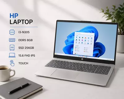 HP Laptop i3-N305 8GB DDR5 256GB SSD 15.6 FHD IPS Touch noutbuk