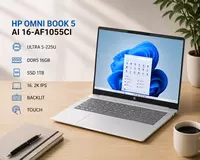 Ноутбук HP OMNI BOOK 5 AI 16-AF1055CI / ULTRA 5-225U / DDR5 16GB / SSD 1TB / 16. 2K IPS / BACKLIT / TOUCH
