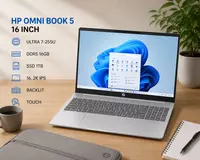 Ноутбук HP OMNI BOOK 5 16 INCH / ULTRA 7-255U / DDR5 16GB / SSD 1TB / 16. 2K IPS / BACKLIT / TOUCH