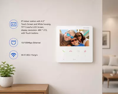 Видеодомофон DS-KH6110-WE1 WHITE