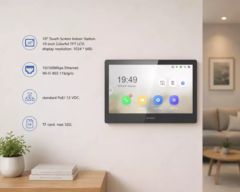 DS-KH8520-WTE1(O-STD) premium Wi-Fi IP video domofoni