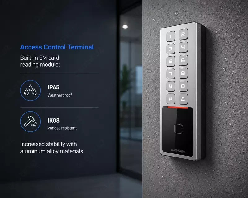 DS-K1T805MX kartali kirishni nazorat qilish terminali (M1 karta o‘quvchili access control terminali)