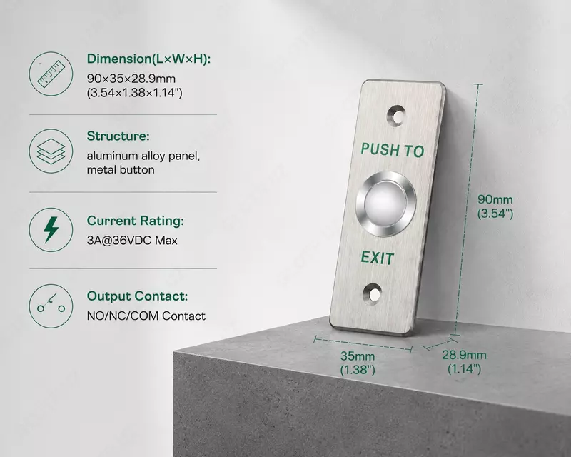 DS-K7P02 mexanik chiqish tugmasi (Mechanical Exit Button)