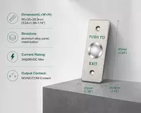 DS-K7P02 mexanik chiqish tugmasi (Mechanical Exit Button)