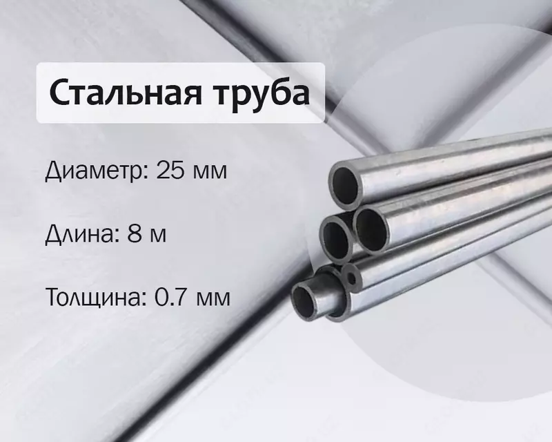 Стальная труба 25х0.7 (20) х/к