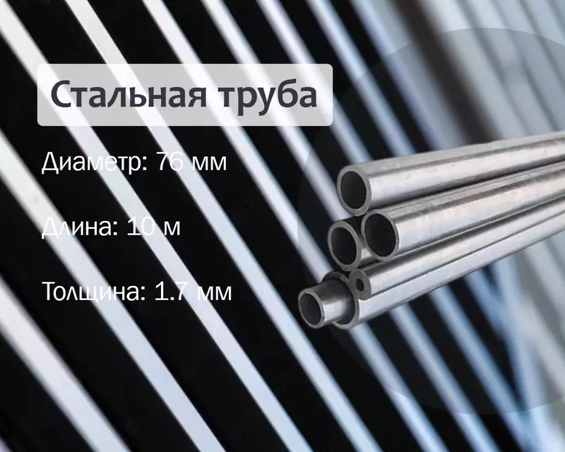 Стальная труба 76х1.7 г/к