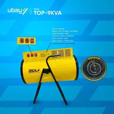 Пушка тепловая электрическая (Тепловентилятор) 380Вт UBAY TOOLS 9000 Вт для помещения 100 кв.м - 1 550 000 сум / шт