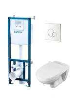 PEK Santek Boreal: osma kosa + instalatsiya + mikrolyftli Slim o‘tirish joyi + xrom porloq panel