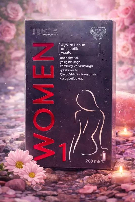 Women 1 — ayollar intim gigiyenasi va yallig‘lanishlarning oldini olish uchun eritma