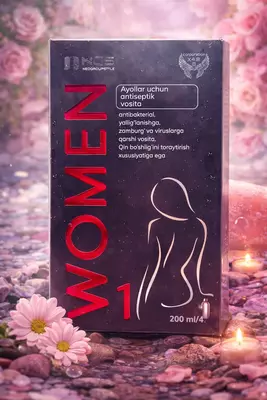 Women 1 — ayollar intim gigiyenasi va yallig‘lanishlarning oldini olish uchun eritma