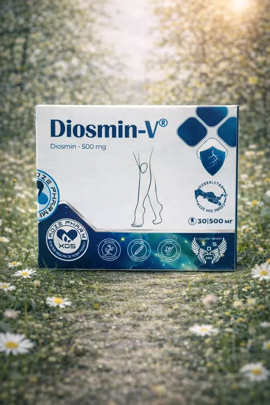 БАД Diosmin-V 500 мг 30 капсул  капсулы для улучшения кровообращения и повышения тонуса сосудов