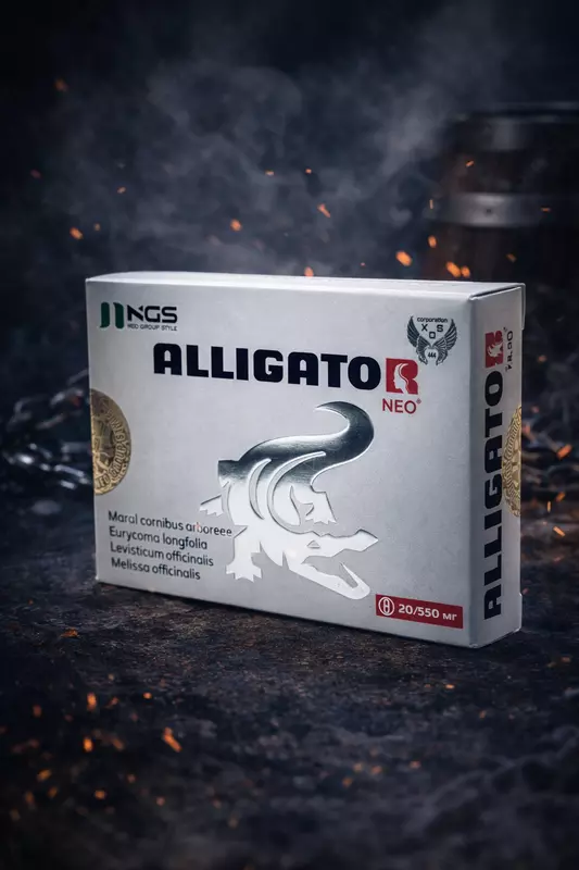 BAD ALLIGATOR NEO 550mg 20 dona kapsula  erektil funksiyani yaxshilovchi erkaklar kapsulasi