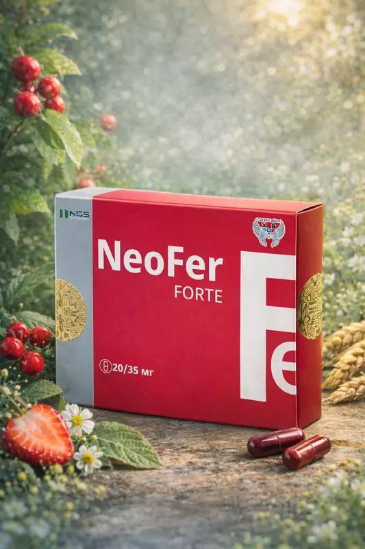 NeoFer Forte-500 mg 20 dona  qon kopaytiruvchi va anemiyani oldini oluvchi kapsula