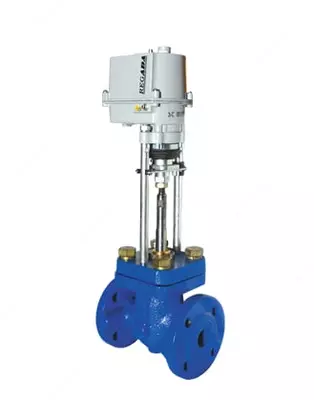 Клапан запорно-регулирующий фланцевый с электроприводом ЗРК 25ч945п ТУ 3722-24-36329069-2014