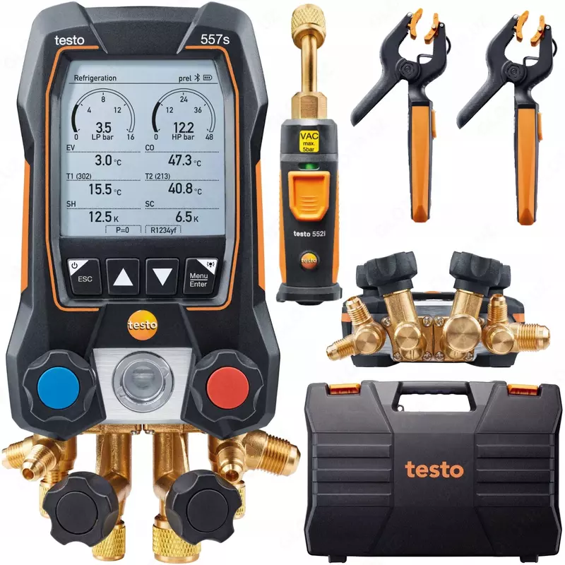 Комплект Testo 557s (Set 1) — умный цифровой манометрический коллектор и беспроводные зонд