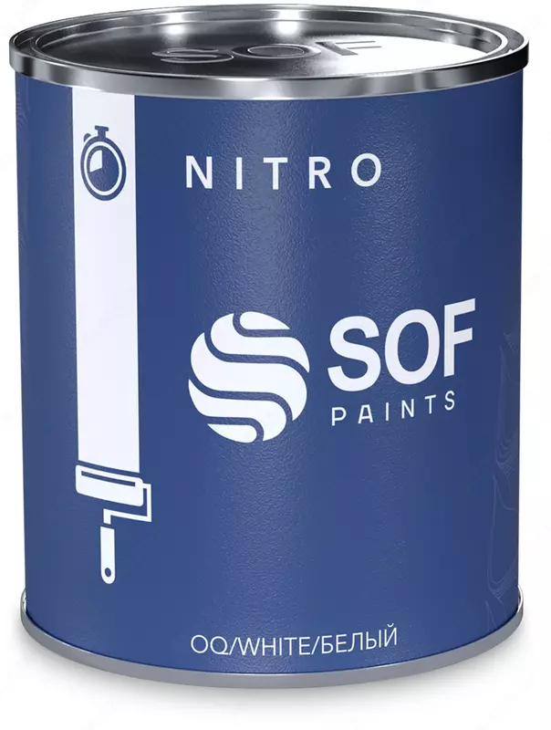 Эмаль NITRO OQ EMAL 3 кг белая нитроэмаль