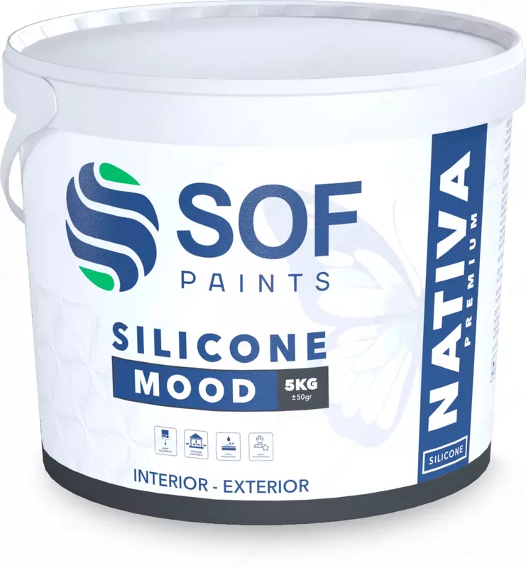 Краска интерьерная акриловая силиконовая матовая SOF PAINTS MOOD (Baza B) 20 кг
