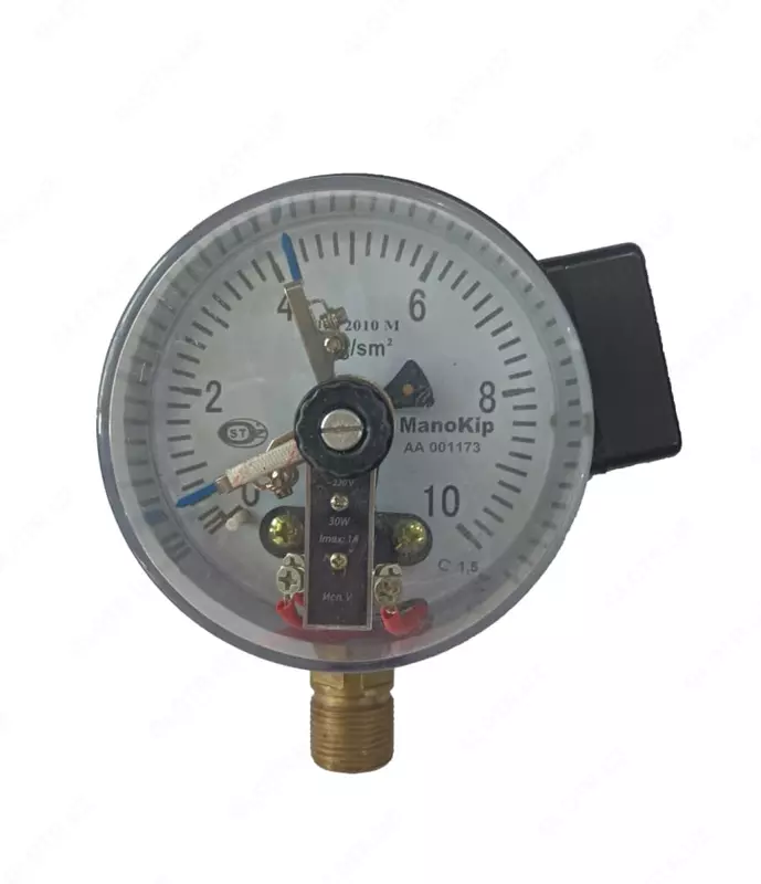 Электроконтактный манометр ДМ2010 М (пружинный)  0…10 кгс/см² (Арт. - 232950)