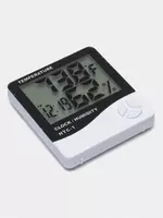 Термометр гигрометр с часами и будильником HTC-1