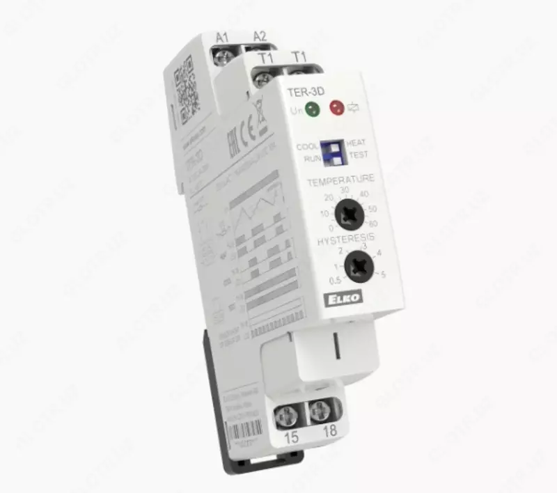 TER-3D 0…+60 °C AC/DC 24-240 V termostat