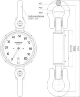   Динамометр ДПУ-5 т (5 тонн) механический тягометр растяжения