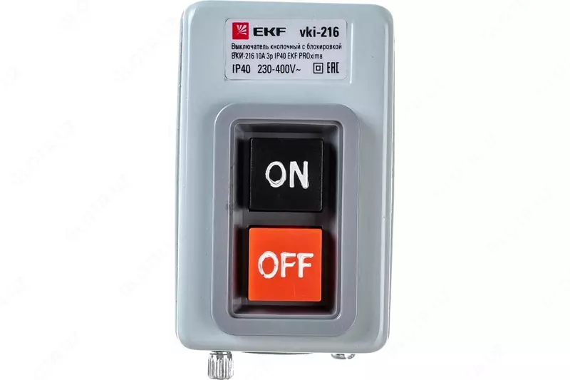  VKI-216 EKF qulfli tugmachali tugmacha PROxima  10A  3P  IP40 (1179269-modda) - 