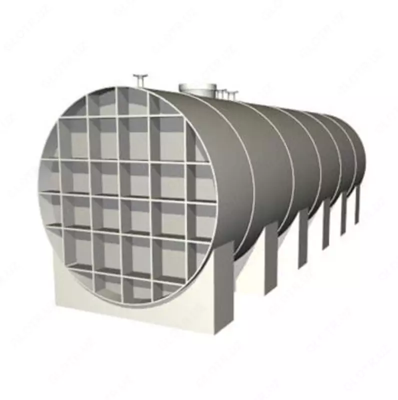 Irplast gorizontal bak EVG-L 5000 l  tolqin amortizatori bilan (1246417-modda) Kulrang