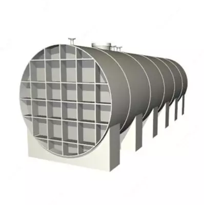 Irplast gorizontal bak EVG-L 5000 l  tolqin amortizatori bilan (1246417-modda) Kulrang