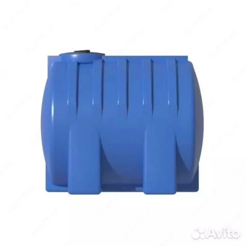  Емкость горизонтальная Ирпласт ЭВГ-Р 5000  объем 1500 литров  отводы (Арт. - 1246431) Голубая - 