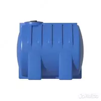  Емкость горизонтальная Ирпласт ЭВГ-Р 5000  объем 1500 литров  отводы (Арт. - 1246431) Голубая - 