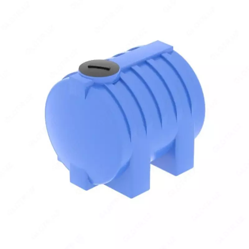   Емкость горизонтальная Ирпласт ЭВГ-Р 5000  объем 1500 литров  отводы (Арт. - 1246431) Голубая