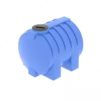   Емкость горизонтальная Ирпласт ЭВГ-Р 5000  объем 1500 литров  отводы (Арт. - 1246431) Голубая