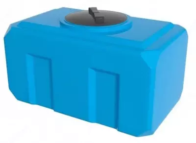 Tortburchaklar Irplast K-300 bak  hajmi 300 litr  450 mm qopqoqli  chiqish joyi (1246437-modda) Moviy