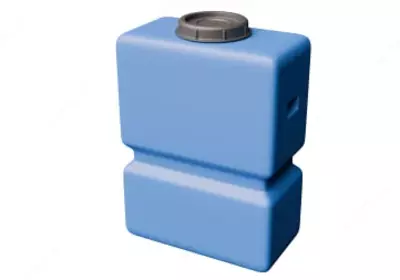 Емкость прямоугольная (вертикальная) Ирпласт К -300  объем 300 литров  крышка 250 мм  с отводом 1/2 (Арт. - 1246461) Голубая