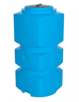 Емкость вертикальная Ирпласт К 750  объем 750 литров  с отводом (Арт. - 1246528) Голубая