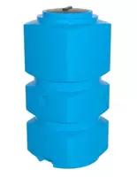 Емкость вертикальная Ирпласт К 500  объем 500 литров  с отводом (Арт. - 1246538) Голубая