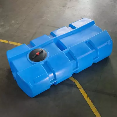   Емкость горизонтальная Ирпласт АUТО 1000  объем 1000 литров  отвод (Арт. - 1246543) Голубая