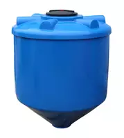 Konussimon bak 60° Irplast hajmi 1000 l  qopqoq 450 mm (Art. - 1246644) Moviy