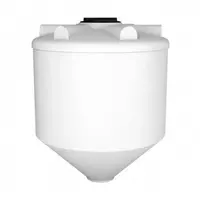 Емкость конусная 60° Ирпласт объем 1000 л  крышка 450 мм (Арт. - 1246647) Белая