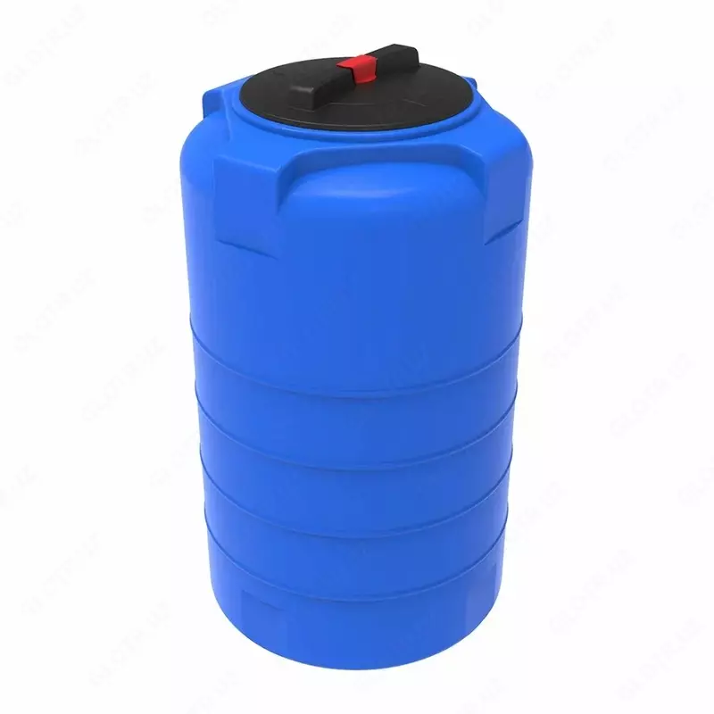 Ёмкость ЭВЛ 350 л голубая с отводом  крышка 450 мм
