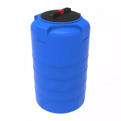 Ёмкость ЭВЛ 350 л голубая с отводом  крышка 450 мм