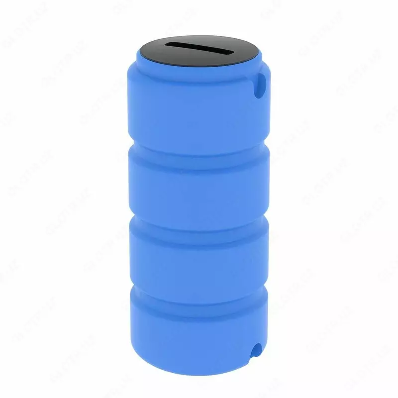  Ёмкость ЭВЛ 350 л голубая с отводом  крышка 450 мм - 