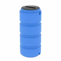 Ёмкость ЭВЛ 500 л голубая с отводами  крышка 350 мм