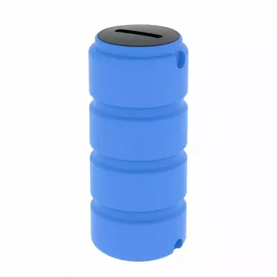 Ёмкость ЭВЛ 500 л голубая с отводами  крышка 350 мм