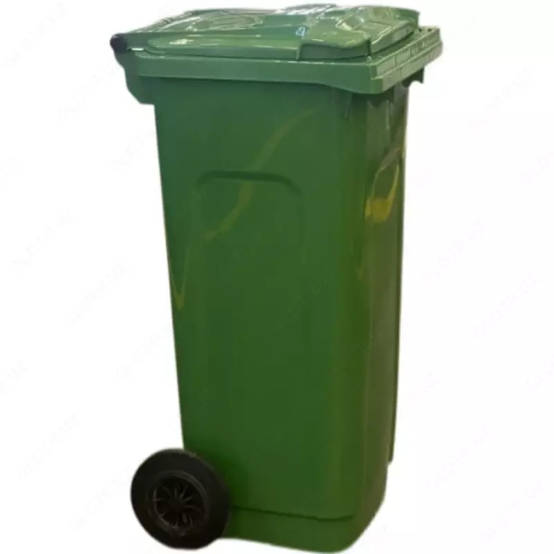 Мусорный контейнер (мобильный) 120 литров  пластик (Арт. - 1249591) Зеленый