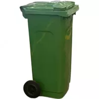 Мусорный контейнер (мобильный) 120 литров  пластик (Арт. - 1249591) Зеленый