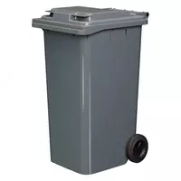 Chiqindi idishi (mobil) 240 litr  plastik (1249594-modda) Kulrang